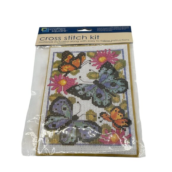 Butterfly Cross Stitch Kit Lot of 3 Small Dimensions Reflections Crafters Square - Picture 3 of 8